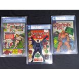 Marvel Comics - three graded comics comprising PGX 1/66 Fantastic Four # 46 Fine+ 6.