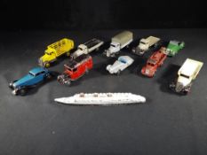 Diecast - Dinky - eleven unboxed diecast vehicles to include Austin trucks,