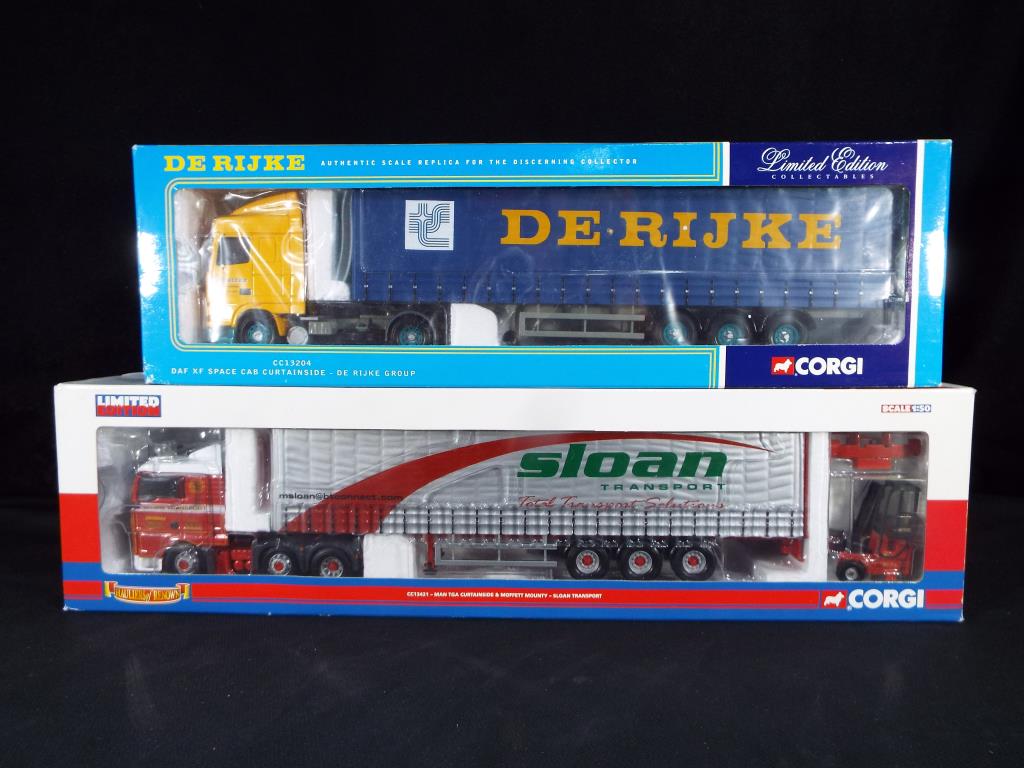Diecast - Corgi two 1:50 scale trucks, comprising CC13204 and CC13421,