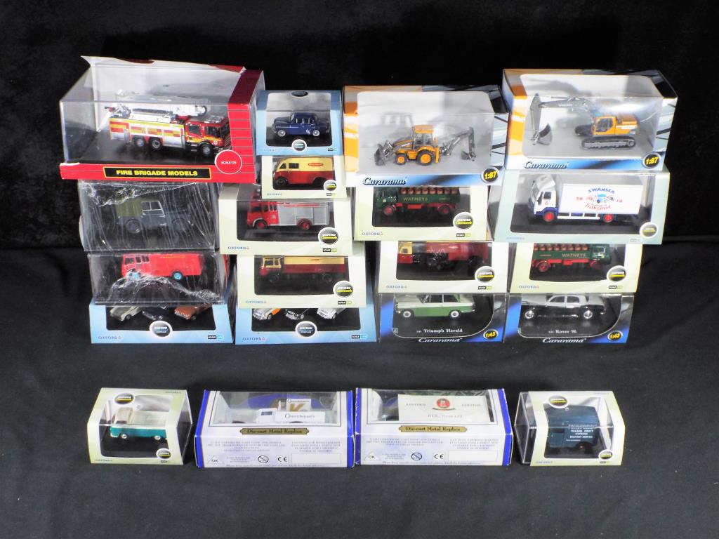 Oxford Diecast and other - 21 diecast model vehicles in original boxes, including 76SET11, 76SET08,