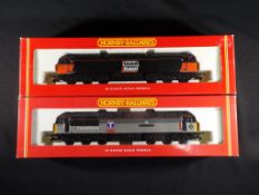 Model Railways - Hornby OO gauge - two Class 56 diesels comprising R2074 in Loadhaul colours and a