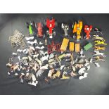 Diecast - Dinnky, Britains and other - eleven unboxed diecast tractors and trailers,