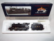 Bachmann - an OO scale model locomotive and tender 2-6-0 Crab op no 2715, BR black livery, # 32-178,