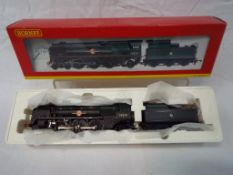 Hornby - an OO scale model 4-6-2 Merchant Navy class locomotive and tender,