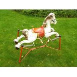 Mobo - a vintage painted metal childs Rocking Horse