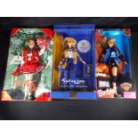 Barbie by Mattel - a collection of three collectable Barbie dolls to include Coca-Cola Barbie by