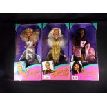 Sindy by Hasbro - a collection of three Sindy Top Model dolls to include Claudia Schiffer,