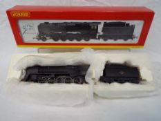 Hornby - an OO scale model 2-10-0 class 9F locomotive and tender, op no 92239, Super detail,