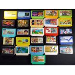 Nintendo - 26 Japanese Unboxed Vintage Nintendo Famicom games.