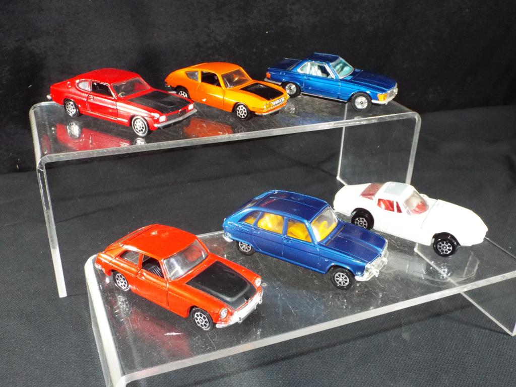 Diecast - Corgi - six unboxed Corgi diecast vehicles, including Lacia Fulvia, Ford Capri 3 Litre,