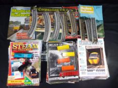 Model Railways and books - Marklin HO gauge - approximately 30 pieces of track with six wagons and