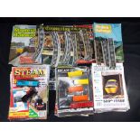 Model Railways and books - Marklin HO gauge - approximately 30 pieces of track with six wagons and