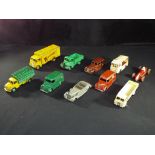 Dinky - Ten unboxed die cast vehicles to include Weetabix Guy Truck, N.C.B.