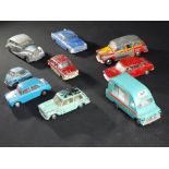 Diecast - Spot-On - nine unboxed Spot-On diecast vehicles,