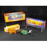Crescent, Herald, ESSEM - Crescent 902 boxed plastic toy cowboys and Herald 4606 boxed cowboys,