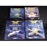 Corgi Aviation - 4 boxed diecast Military aircraft by Corgi in 1:144 scale.