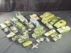 Diecast - Dinky - twenty six unboxed diecast military vehicles by Dinky Toys,