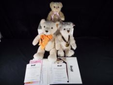 Steiff - three Steiff bears, predominantly unboxed, including Charlotte, The Steiff Royal Baby Bear,