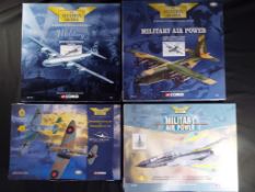 Corgi Aviation - 4 boxed military in 1:144 and 1:72 scale model aircraft by Corgi.