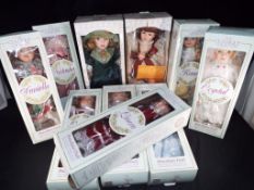 Collector Dolls - a collection of porcelain faced collector dolls to include ten from The Classique