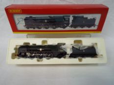 Hornby - an OO scale model 4-6-2 Merchant Navy class locomotive and tender,