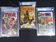 Marvel Comics - three graded comics comprising PGX 1/62 Life with Archie # 12 F/VF 7.