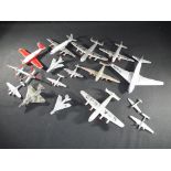 Diecast - Dinky - sixteen unboxed aeroplanes comprising 706 Viscount, 704 York, Viking and similar,