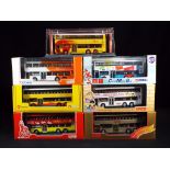 Diecast - Corgi - seven diecast buses in 1:76 scales in original boxes, comprising 43214, 44303,