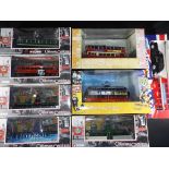 Corgi Original Omnibus - eight diecast model buses comprising Blackpool Brush Railcoaches # OM44002,