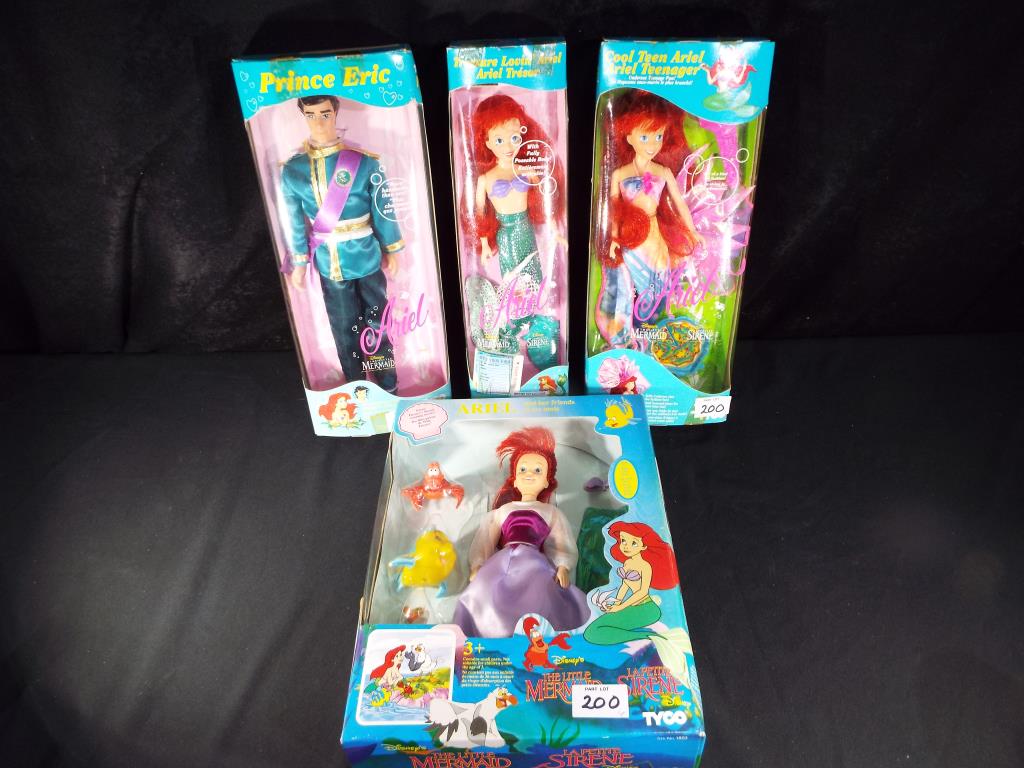 Disneyana - TYCO - a collection of four Disney dolls by Tyco to include Treasure Lovin' Ariel by