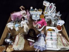 Dolls House Accessories - a collection of in excess of twenty good quality dolls House accessories