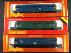 Model Railways - Hornby OO gauge - two Class 29 diesels and a Class 25 comprising R337,