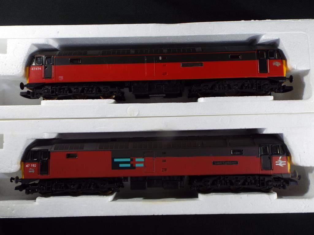 Model Railways - Lima OO gauge two Class 47 diesel locomotives,