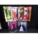 Barbie by Mattel - a collection of six boxed Barbie dolls to include Happy Holidays Special Edition