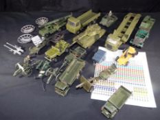 Diecast - Dinky, Britains, Lonestar and others - nineteen military diecasts in playworn condition,