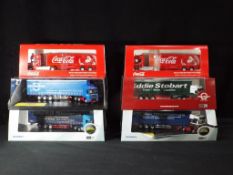 Oxford Diecast - six 1:76 scale trucks in original boxes, including VOL 04 CS, DAF 09 CS, MAN 02 CS,