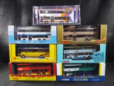 Diecast - Corgi - seven diecast buses in original boxes in 1:76 scales, comprising 43217, 43224,