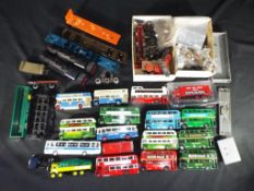 Diecast - EFE, Hornby and other - eighteen unboxed buses and trucks,