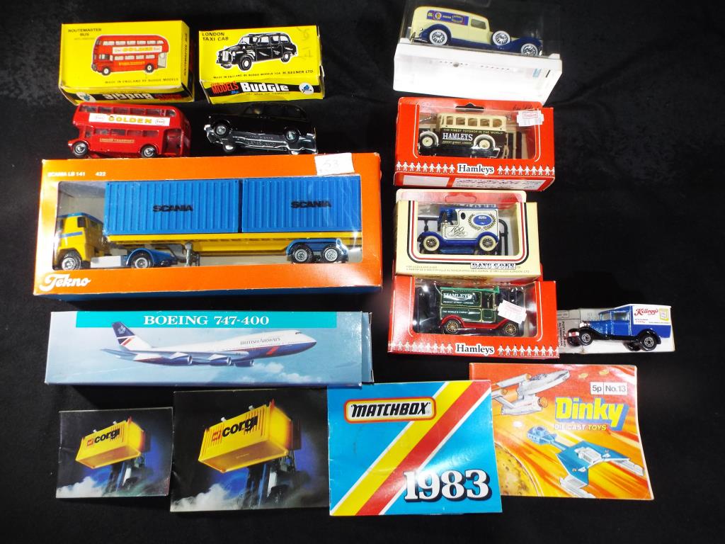 Tekno, Budgie and Others - A mixed collection of boxed diecast, plastic models in various scales,