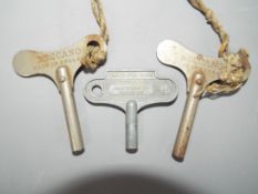 Meccano - Three unboxed Meccano toy train keys.