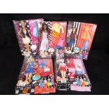 Barbie by Mattel - a collection of five Barbie Fashionistas dolls in blister packs to include model