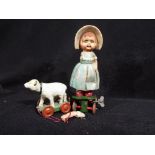 Clockwork Toys - an early celluloid wind up Mark Had a Little Lamb boxed doll, made in Tokyo,