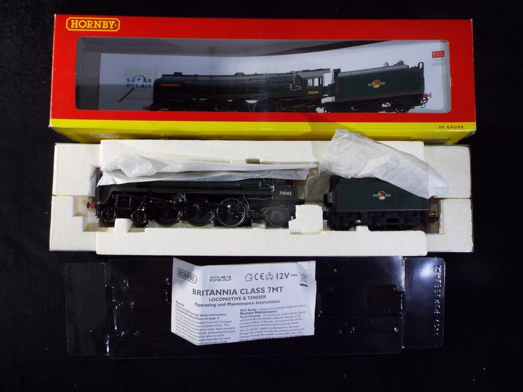 Hornby - A boxed Hornby R"618X OO Gauge 4-6-4 steam locomotive Britannia Class, Op.No,.