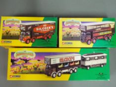 Corgi - Three 1/50 scale trucks in original boxes, comprising 27801 Atkinson open pole truck set,