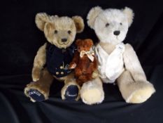 Collectable Bears - two Harrods bears to include Millennium 2000 approx 50cm (h) and a light