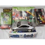 Subbuteo and Remote Controlled Cars - Three boxes of Subbuteo includes striker floodlight set by