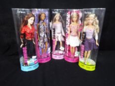 |Barbie by Mattel - a collection of five Fashion Fever Barbie dolls, boxed,