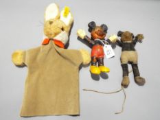 Walt Disney Mickey Mouse - a very early Dean's Rag Doll 1930s cloth Mickey Mouse soft toy with