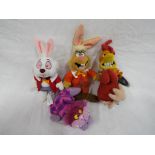 Walt Disney - a collection of Walt Disney Alice in Wonderland plush beanie characters,