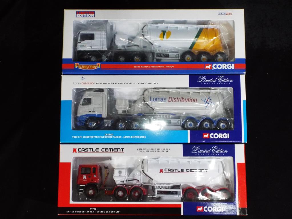 Corgi - 3 boxed Limited Edition 1:50 scale diecast model trucks by Corgi.